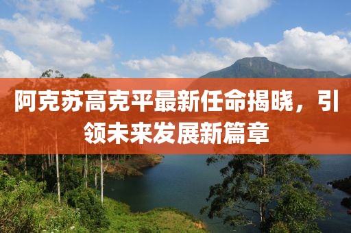 阿克蘇高克平最新任命揭曉，引領未來發(fā)展新篇章