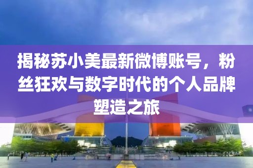揭秘蘇小美最新微博賬號，粉絲狂歡與數(shù)字時代的個人品牌塑造之旅