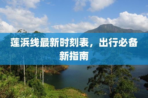 蓮浜線最新時(shí)刻表，出行必備新指南