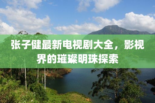 張子健最新電視劇大全，影視界的璀璨明珠探索