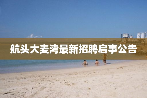 航頭大麥灣最新招聘啟事公告
