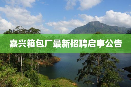 嘉興箱包廠最新招聘啟事公告