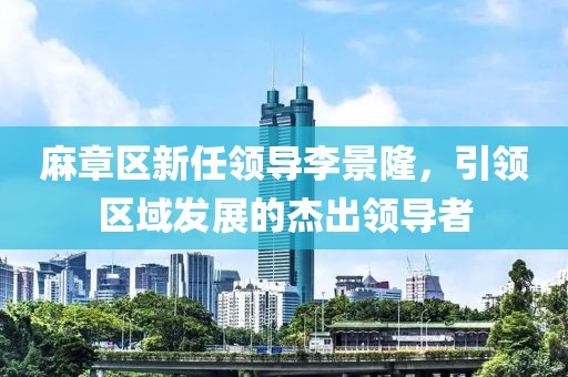 麻章區(qū)新任領導李景隆，引領區(qū)域發(fā)展的杰出領導者