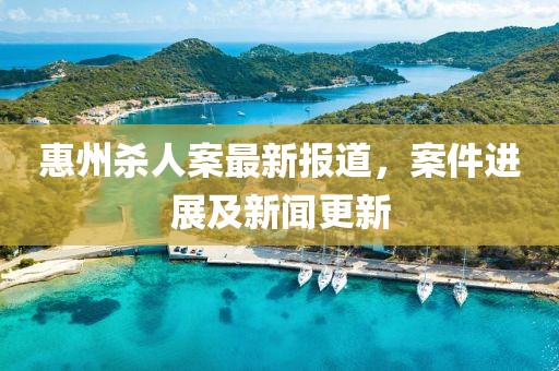 惠州殺人案最新報(bào)道，案件進(jìn)展及新聞更新