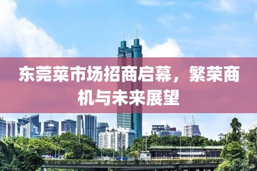 東莞菜市場招商啟幕，繁榮商機(jī)與未來展望