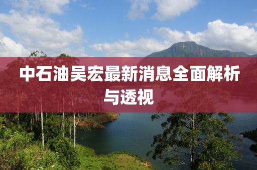 中石油吳宏最新消息全面解析與透視