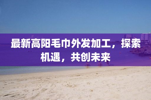 最新高陽(yáng)毛巾外發(fā)加工，探索機(jī)遇，共創(chuàng)未來(lái)
