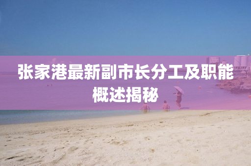 張家港最新副市長分工及職能概述揭秘