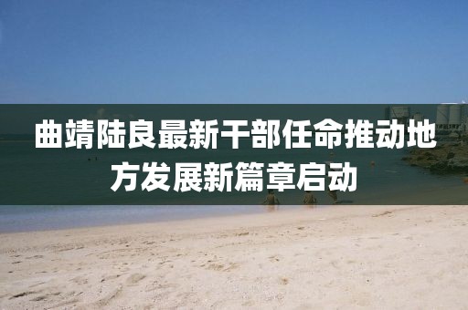 曲靖陸良最新干部任命推動(dòng)地方發(fā)展新篇章啟動(dòng)