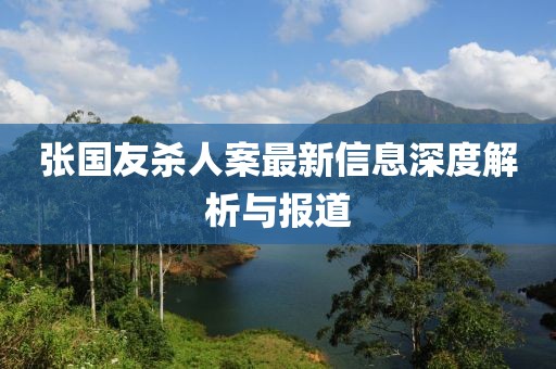 張國(guó)友殺人案最新信息深度解析與報(bào)道