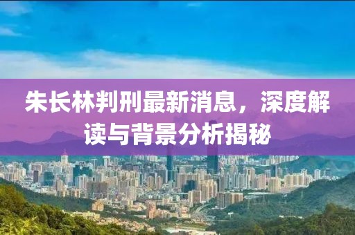 朱長林判刑最新消息，深度解讀與背景分析揭秘