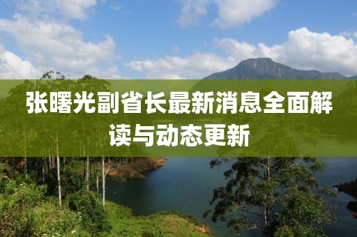 張曙光副省長最新消息全面解讀與動態(tài)更新