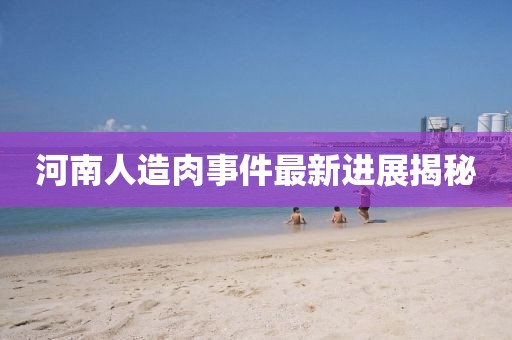 河南人造肉事件最新進(jìn)展揭秘