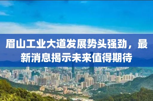 眉山工業(yè)大道發(fā)展勢(shì)頭強(qiáng)勁，最新消息揭示未來值得期待