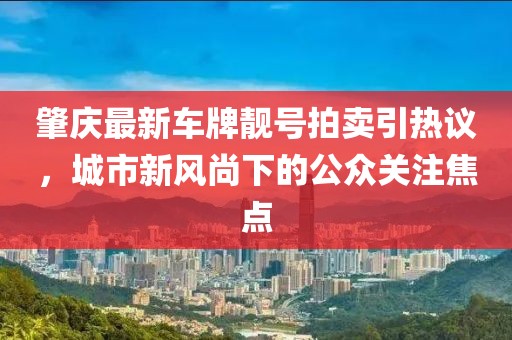肇慶最新車牌靚號拍賣引熱議，城市新風(fēng)尚下的公眾關(guān)注焦點